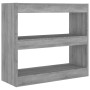 Estantería/divisor de espacios gris Sonoma 80x30x72 cm de vidaXL, Librerías y estanterías - Ref: Foro24-813615, Precio: 49,92...