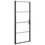 Schwarze Duschtür aus halbmattiertem Glas 91x195 cm von vidaXL, Duschtüren - Ref: Foro24-151866, Preis: 214,92 €, Rabatt: %