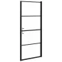 Schwarze Duschtür aus halbmattiertem Glas 91x195 cm von vidaXL, Duschtüren - Ref: Foro24-151866, Preis: 214,92 €, Rabatt: %
