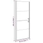 Puerta de ducha vidrio semiesmerilado negro 91x195 cm de vidaXL, Puertas de ducha - Ref: Foro24-151866, Precio: 214,92 €, Des...