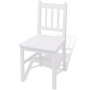 Conjunto de comedor 3 piezas madera de pino blanco de vidaXL, muebles para cocinas y comedores - Ref: Foro24-242955, Precio: ...
