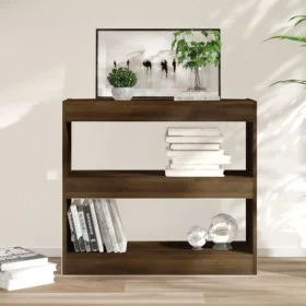 Estantería/divisor de espacios roble marrón 80x30x72 cm de vidaXL, Librerías y estanterías - Ref: Foro24-813616, Precio: 53,9...