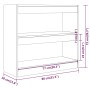 Estantería/divisor de espacios roble marrón 80x30x72 cm de vidaXL, Librerías y estanterías - Ref: Foro24-813616, Precio: 54,9...