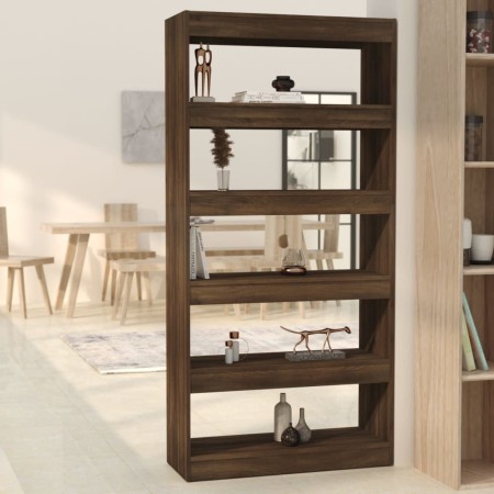 Estantería madera contrachapada marrón roble 80x30x166 cm de vidaXL, Librerías y estanterías - Ref: Foro24-813625, Precio: 93...