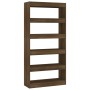 Estantería madera contrachapada marrón roble 80x30x166 cm de vidaXL, Librerías y estanterías - Ref: Foro24-813625, Precio: 93...