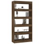 Estantería madera contrachapada marrón roble 80x30x166 cm de vidaXL, Librerías y estanterías - Ref: Foro24-813625, Precio: 93...
