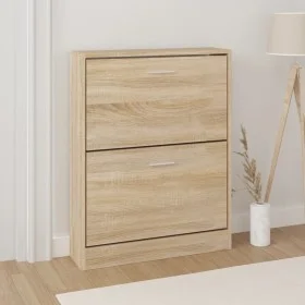 Mueble zapatero madera contrachapada roble 59x17x81 cm de vidaXL, Zapateros y organizadores de calzado - Ref: Foro24-342535, ...