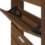 Mueble zapatero madera contrachapada marrón roble 59x17x150 cm de vidaXL, Zapateros y organizadores de calzado - Ref: Foro24-...