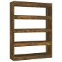 Estantería/divisor de espacios roble ahumado 100x30x135 cm de vidaXL, Librerías y estanterías - Ref: Foro24-813635, Precio: 6...