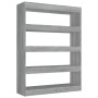 Estantería/divisor de espacios gris Sonoma 100x30x135 cm de vidaXL, Librerías y estanterías - Ref: Foro24-813636, Precio: 70,...