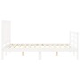 Estructura de cama con cabecero madera maciza blanco 140x200 cm de vidaXL, Camas y somieres - Ref: Foro24-3193857, Precio: 12...
