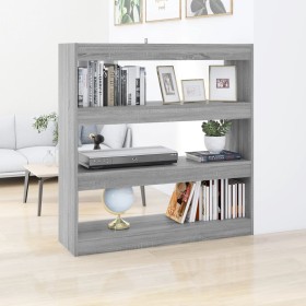 Estantería/divisor espacios gris Sonoma 100x30x103 cm de vidaXL, Librerías y estanterías - Ref: Foro24-813633, Precio: 59,12 ...