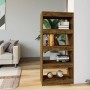 Estantería madera contrachapada roble ahumado 60x30x135 cm de vidaXL, Librerías y estanterías - Ref: Foro24-813605, Precio: 6...