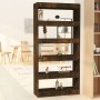 Estantería/divisor madera ingeniería roble ahumado 80x30x166 cm de vidaXL, Librerías y estanterías - Ref: Foro24-813623, Prec...