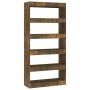 Estantería/divisor madera ingeniería roble ahumado 80x30x166 cm de vidaXL, Librerías y estanterías - Ref: Foro24-813623, Prec...