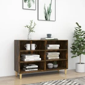 Aparador de madera de ingeniería roble ahumado 103,5x35x70 cm de vidaXL, Aparadores - Ref: Foro24-813182, Precio: 66,08 €, De...