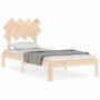 Estructura de cama con cabecero madera maciza 90x200 cm de vidaXL, Camas y somieres - Ref: Foro24-3193711, Precio: 90,04 €, D...