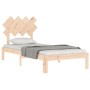 Estructura de cama con cabecero madera maciza 90x200 cm de vidaXL, Camas y somieres - Ref: Foro24-3193711, Precio: 90,04 €, D...
