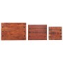 Mesas apilables 3 unidades madera maciza de acacia en Mesas auxiliares | Comprar online en Foru.es