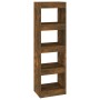 Estantería/divisor de espacios color roble ahumado 40x30x135 cm de vidaXL, Librerías y estanterías - Ref: Foro24-813590, Prec...