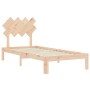 Estructura de cama con cabecero madera maciza 90x200 cm de vidaXL, Camas y somieres - Ref: Foro24-3193711, Precio: 90,04 €, D...