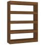 Estantería/divisor de espacios roble marrón 100x30x135 cm de vidaXL, Librerías y estanterías - Ref: Foro24-813637, Precio: 66...