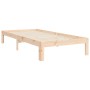 Estructura de cama con cabecero madera maciza 90x200 cm de vidaXL, Camas y somieres - Ref: Foro24-3193711, Precio: 90,04 €, D...