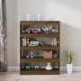 Estantería/divisor de espacios roble marrón 100x30x135 cm de vidaXL, Librerías y estanterías - Ref: Foro24-813637, Precio: 66...