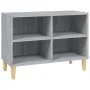 Mueble de TV patas madera maciza gris Sonoma 69,5x30x50 cm de vidaXL, Muebles TV - Ref: Foro24-813147, Precio: 38,41 €, Descu...