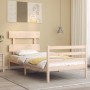 Estructura de cama con cabecero madera maciza 90x200 cm de vidaXL, Camas y somieres - Ref: Foro24-3195076, Precio: 87,28 €, D...