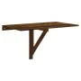 Smoked oak plywood folding wall table 100x60x56 cm by vidaXL, Folding tables - Ref: Foro24-342650, Price: 75,23 €, Discount: %