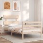 Estructura de cama con cabecero madera maciza 90x200 cm de vidaXL, Camas y somieres - Ref: Foro24-3195076, Precio: 87,28 €, D...