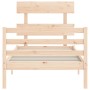 Estructura de cama con cabecero madera maciza 90x200 cm de vidaXL, Camas y somieres - Ref: Foro24-3195076, Precio: 87,28 €, D...