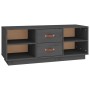 Mueble de TV de madera maciza de pino gris 100x34x40 cm de vidaXL, Muebles TV - Ref: Foro24-818227, Precio: 68,35 €, Descuent...