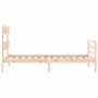 Estructura de cama con cabecero madera maciza 90x200 cm de vidaXL, Camas y somieres - Ref: Foro24-3195076, Precio: 87,28 €, D...