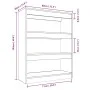 Estantería madera contrachapada roble ahumado 80x30x103 cm de vidaXL, Librerías y estanterías - Ref: Foro24-813617, Precio: 4...