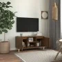 Mueble de TV patas madera maciza marrón roble 103,5x35x50 cm de vidaXL, Muebles TV - Ref: Foro24-813160, Precio: 71,62 €, Des...