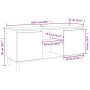 Mueble de TV patas madera maciza marrón roble 103,5x35x50 cm de vidaXL, Muebles TV - Ref: Foro24-813160, Precio: 72,77 €, Des...