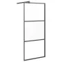 Shower screen made of black semi-frosted ESG glass 80x195 cm by vidaXL, Shower walls and screens - Ref: Foro24-151872, Price:...
