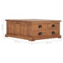 Mesa de centro de madera maciza de teca 68x68x30 cm en Mesas de centro | Comprar online en Foru.es