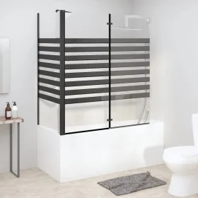 Striped tempered glass bathroom screen 120x68x130 cm by vidaXL, shower doors - Ref: Foro24-151863, Price: 234,45 €, Discount: %