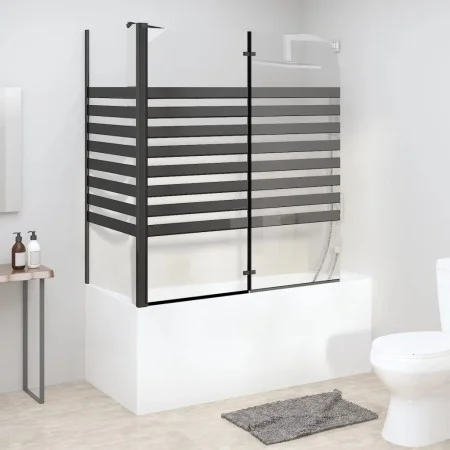 Mampara de baño a rayas vidrio templado 120x68x130 cm de vidaXL, Puertas de ducha - Ref: Foro24-151863, Precio: 234,45 €, Des...