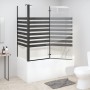 Mampara de baño a rayas vidrio templado 120x68x130 cm de vidaXL, Puertas de ducha - Ref: Foro24-151863, Precio: 217,59 €, Des...