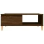 Mesa de centro madera de ingeniería roble marrón 90x60x35 cm de vidaXL, Mesas de centro - Ref: Foro24-813172, Precio: 56,82 €...