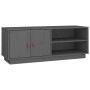 Mueble de TV de madera maciza de pino gris 105x34x40 cm de vidaXL, Muebles TV - Ref: Foro24-818222, Precio: 85,81 €, Descuent...