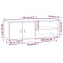 Mueble de TV de madera maciza de pino gris 105x34x40 cm de vidaXL, Muebles TV - Ref: Foro24-818222, Precio: 85,81 €, Descuent...