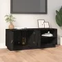 Mueble de TV de madera maciza de pino negro 105x34x40 cm de vidaXL, Muebles TV - Ref: Foro24-818224, Precio: 73,86 €, Descuen...