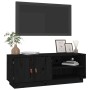 Mueble de TV de madera maciza de pino negro 105x34x40 cm de vidaXL, Muebles TV - Ref: Foro24-818224, Precio: 74,68 €, Descuen...