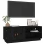 Mueble de TV de madera maciza de pino negro 105x34x40 cm de vidaXL, Muebles TV - Ref: Foro24-818224, Precio: 73,86 €, Descuen...