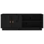 Mueble de TV de madera maciza de pino negro 105x34x40 cm de vidaXL, Muebles TV - Ref: Foro24-818224, Precio: 73,86 €, Descuen...